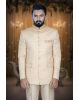 Beige Jodhpuri Suit In Zarkan Work Using Imported Synthetic Fabric