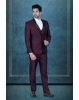 3 Pcs Rayon Tr In Maroon 3Pc Suit